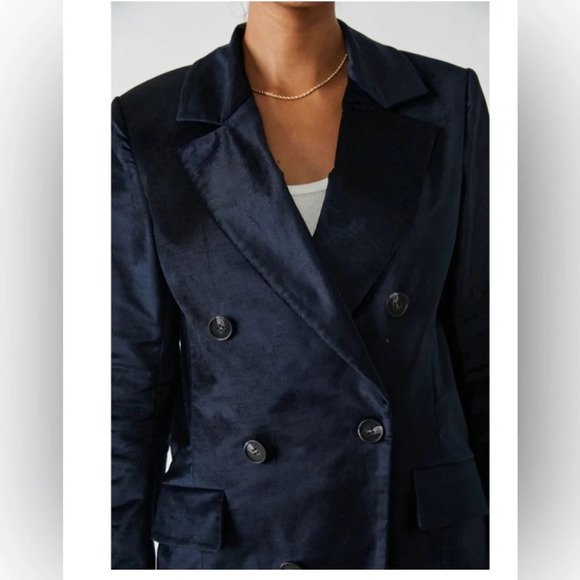 NWOT|| Free People- Cosmo Velvet Black Blazer, Classic staple piece. XS - Picture 5 of 12